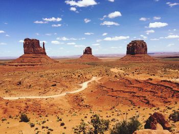 Scenic view of monument valley