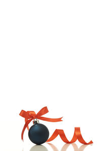 Close-up of christmas decoration against white background