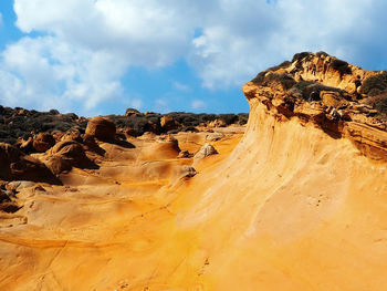 Rock formations against sky