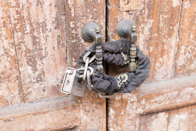 Close-up of door knocker