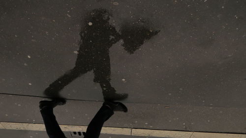 Woman at night