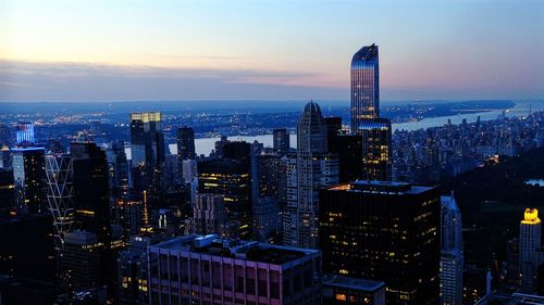 City skyline at night