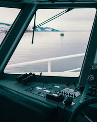 Sea seen through window