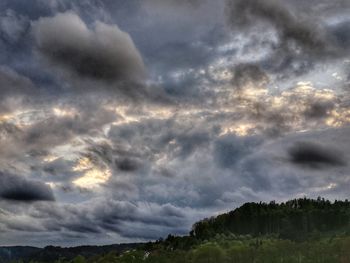 Low angle view of dramatic sky