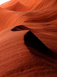 Sand dunes in a desert