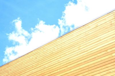 Low angle view of roof against sky