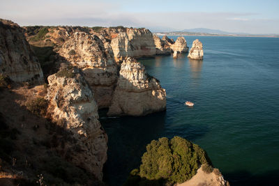 High angle view of sea