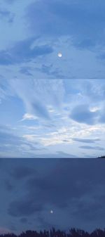 Scenic view of sea against sky at night