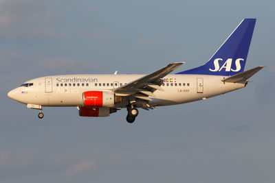 View of airplane against sky