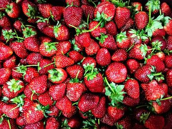 Full frame shot of strawberries