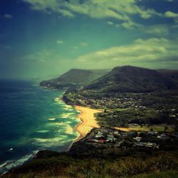 Scenic view of sea against sky