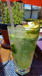 Close-up of drink on table