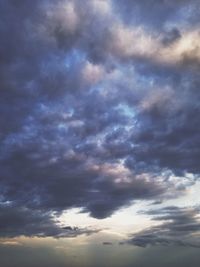 Low angle view of cloudy sky