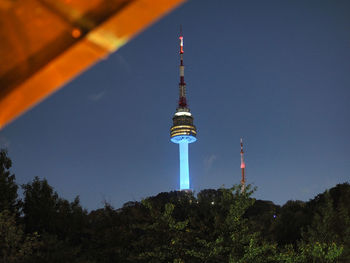 Low angle view of building against clear sky