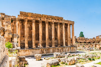 Baalbek temple complex located bekaa valley, lebanon