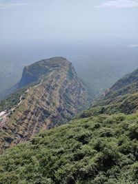 High angle view of land and mountains against sky wonderful view hill mountain cloudy smoky nature