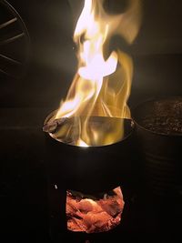 Close-up photo of a flame