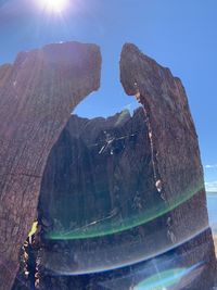 View of rock formation against sky