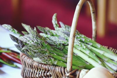 Close-up of vegetables in basket