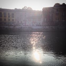 Reflection of buildings in water