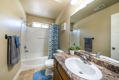 Interior of bathroom at home