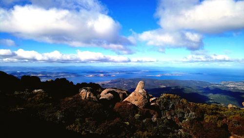 Panoramic view of landscape against sky