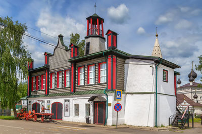 Former fire station in the village of vyatskoe, russia