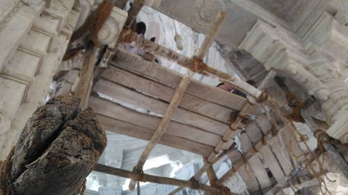 Low angle view of abandoned building