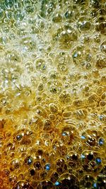 Close-up of bubbles in water