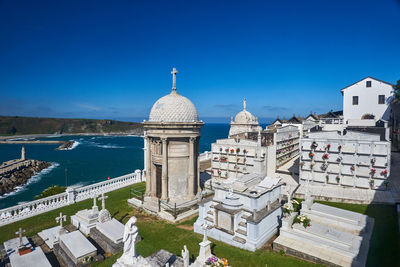 Detail of the picturesque cemetery in the asturian town of luarca