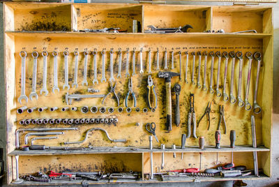 Close-up of industrial equipment in factory