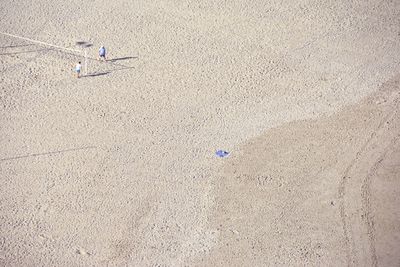 High angle view of sand on beach