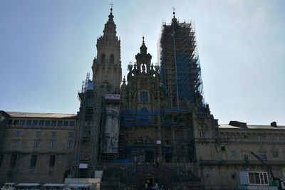 Low angle view of church against sky