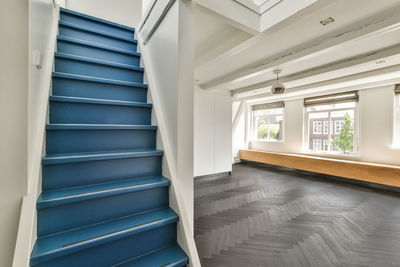 Low angle view of spiral staircase