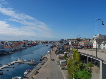 The habor of haugesund in norway