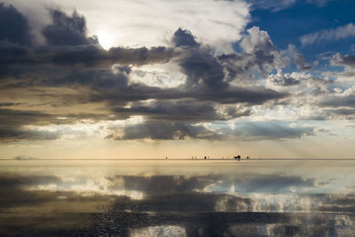 Scenic view of dramatic sky during sunset