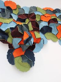 Close-up of colorful wall