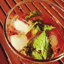 Close-up of drink in container