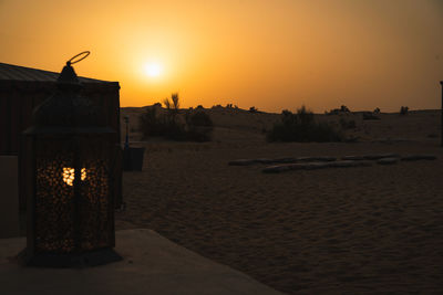 Scenic view of sunset over sea