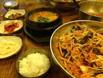 Close-up of served food