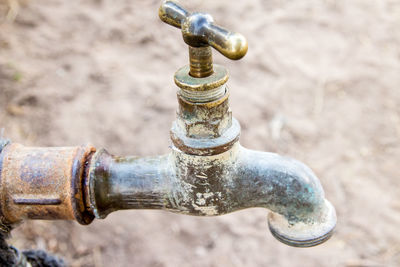 Close-up of faucet