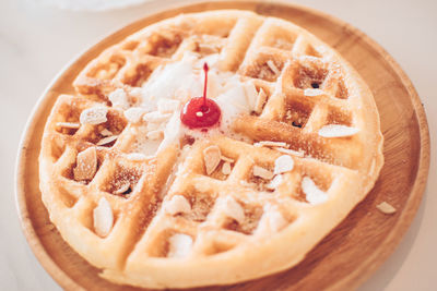 Close-up of dessert in plate