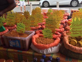 Various fruits for sale in market