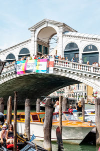 View of bridge over canal