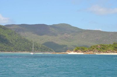 Scenic view of calm sea against sky