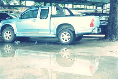 Car parked on road in city