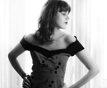 Woman looking at camera