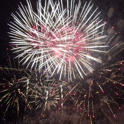 Low angle view of firework display