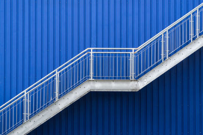 Low angle view of blue steps