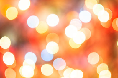 Defocused image of illuminated lights